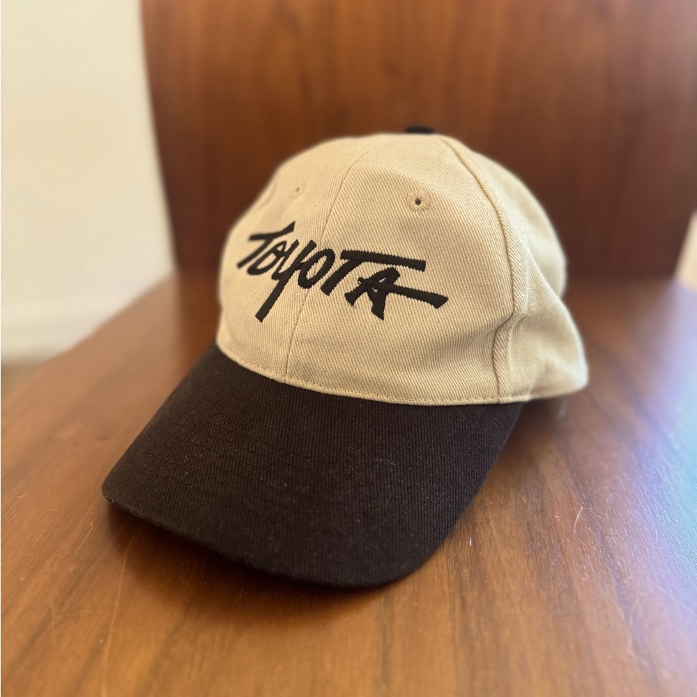 Beige and Black Cap